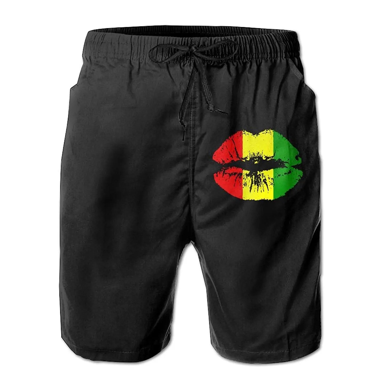 SARA NELL Mens Swim Trunks Black Art African American Women Love Rock Surfing Beach Board Shorts Swimwear