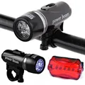 2016 Hot sale Bike Accessories Velo Waterproof Set Ultra Bright 5 LED Front Light Lamp Rear