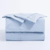 Light Blue 4 Piece 300 Thread Count 100% Cotton Bed Sheet Bedding Set