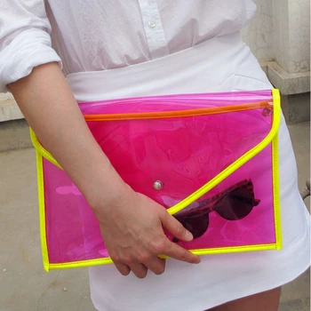 clear envelope purse