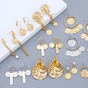 best seller 925 sterling silver hypoallergenic gold peal minimalist boho drop dangle earring