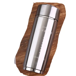 Image of 480ML Stainless Energy Logo Custom Inner Vacuum Flask ECO Bamboo Alkaline Water flask Bottle