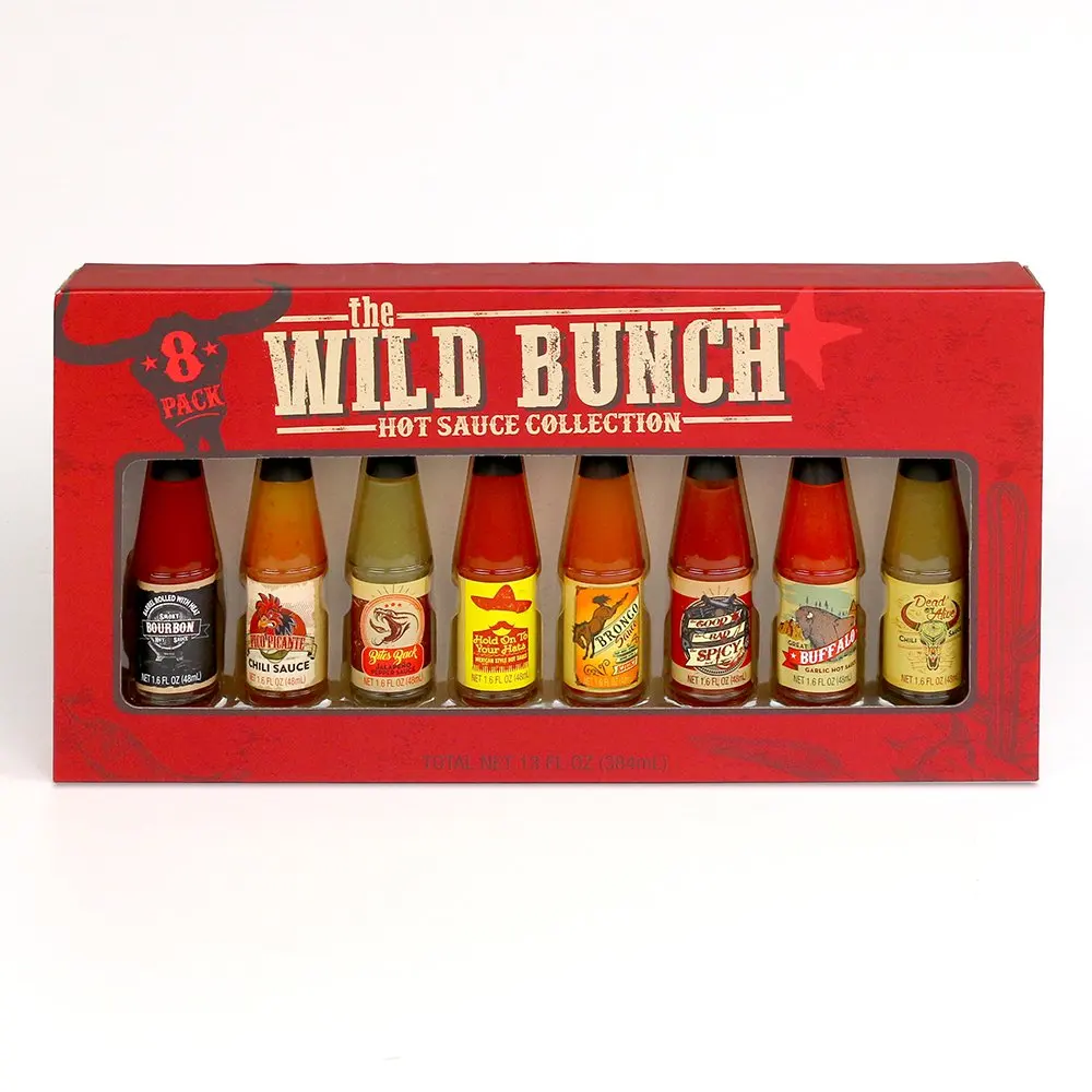 Wild Bunch Hot Sauce Gift Set: A Collection of 8 Hot Sauces Including Flavo...
