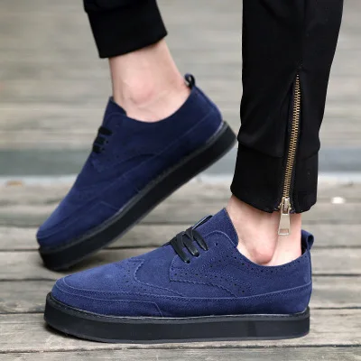 

Men lace up leather shoe casual sneaker shoes, Red/green