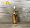 electroplating gold glass CBD oil e liquid/esstential oil bottle 30ml with gold cap