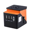 2019 all in one universal travel adapter dual socket adapter with usb c UK US AU EU plug adaptor