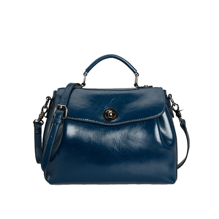 Top Brands Fancy Ladies Genuine Leather Handbag Women Satchel Handbag