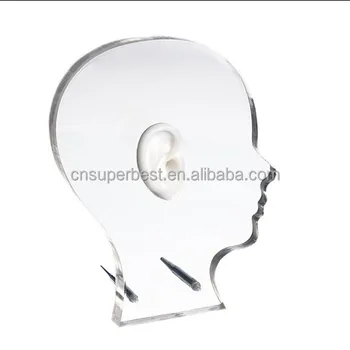 Professional Hearing Aid Tool Acrylic Ear Display Stand With Four Ear ...