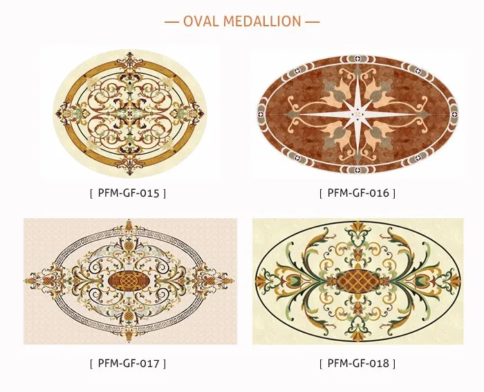 Foyer Romantic Design Mosaic Stone Medallion Floor View Foyer