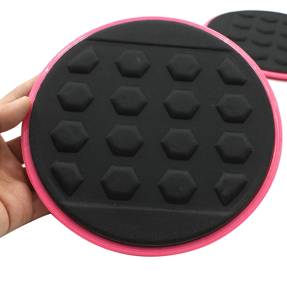 Wholesale custom dual sided sports fitness pink core sliders