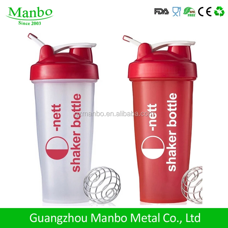 New Style BPA Free 600ml Custom Logo Gym Protein Shaker Bottle