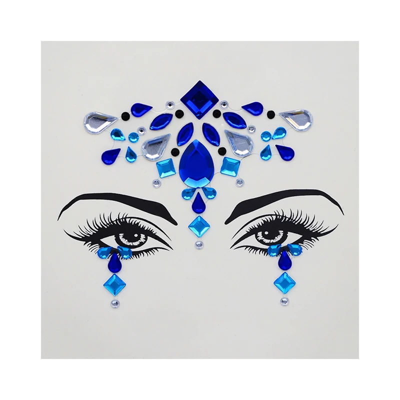 

Hot sell Festival Face crystal Sticker for Halloween