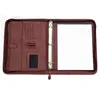 Shenzhen Manufacture Leather 3 Hole Ring Binder File Folder a4