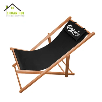 Wholesale Custom Wooden Fold Outdoor Beach Deck Chair With Wood