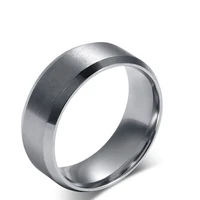 

Cheap Price Fancy Design 8MM Wide Men's Ring Fashion Jewelry Stainless Steel Titanium Ring For Men
