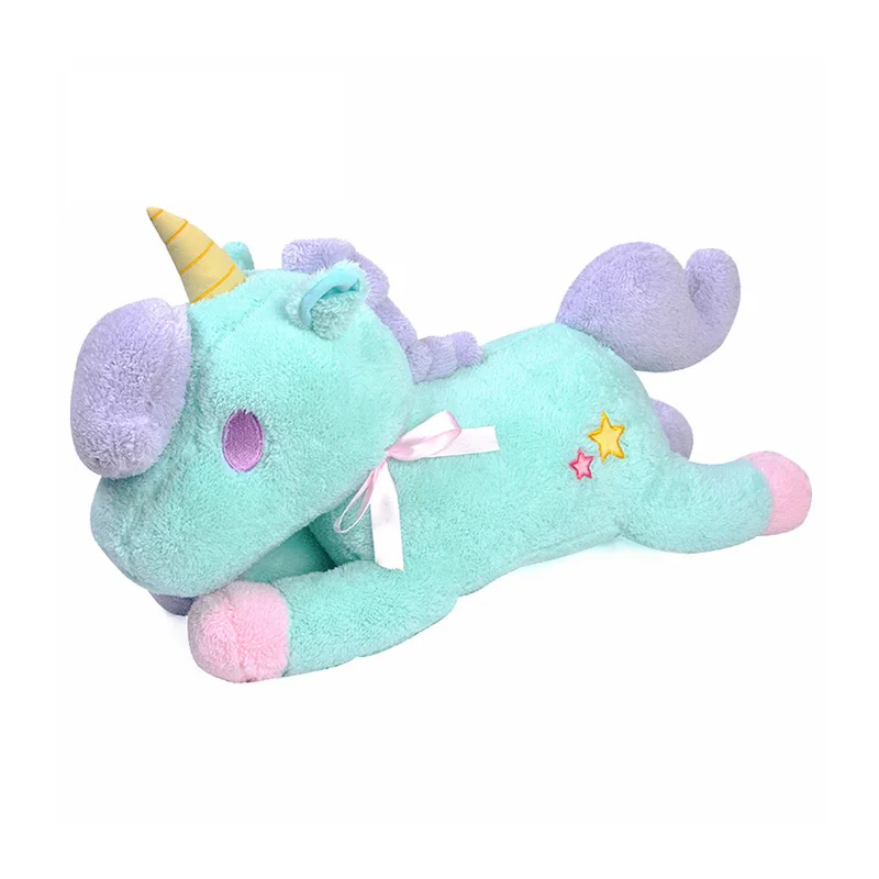 Sending girls birthday gift logo custome-made creative new plastic cute big unicorn plush toy paper towel draw doll