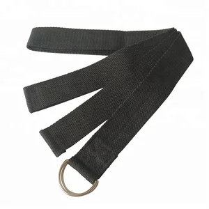 best selling adjustable elastic resistance band exercise black100% cotton yoga strap