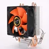 DC 12v pc computer cpu intel 775 1151 1150 1155 AM amd cpu cooler heatsink radiators 2 heatpipe fan