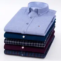

The latest hot sale 100%brushed cotton men long sleeve button up shirts