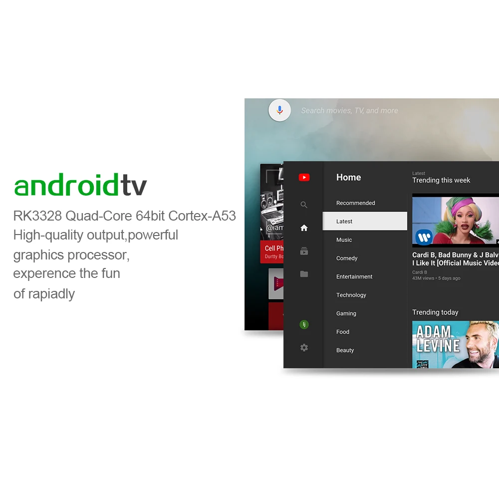 android tv os box X88 voice 4gb 32gb