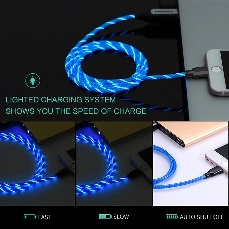 Illuminated Led Glowing Light Up Phone Accessory Mfi Certified Flowing