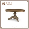 Solid Oak Wood Antique Round Banquet Dining Table
