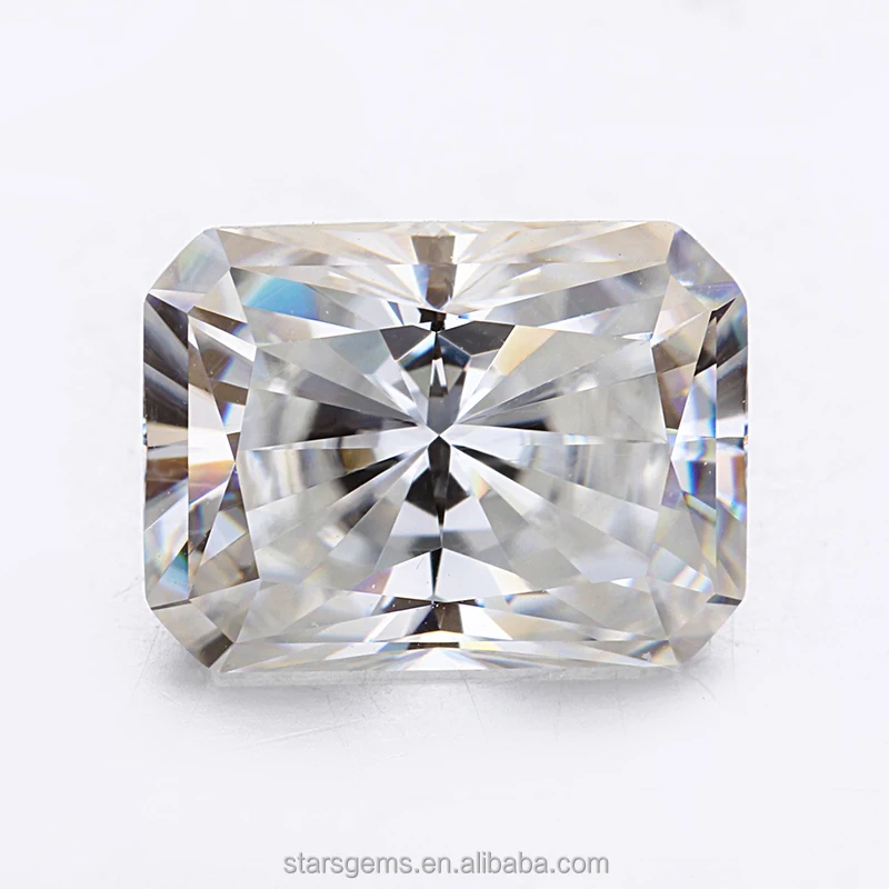 China manufacturer shining perfect customized radiant cut white moissanite