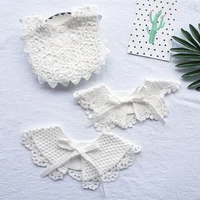 

100% Organic Cotton Lace Collar Drooling and Teething Dribble Burp Cloths Bibs for Toddler