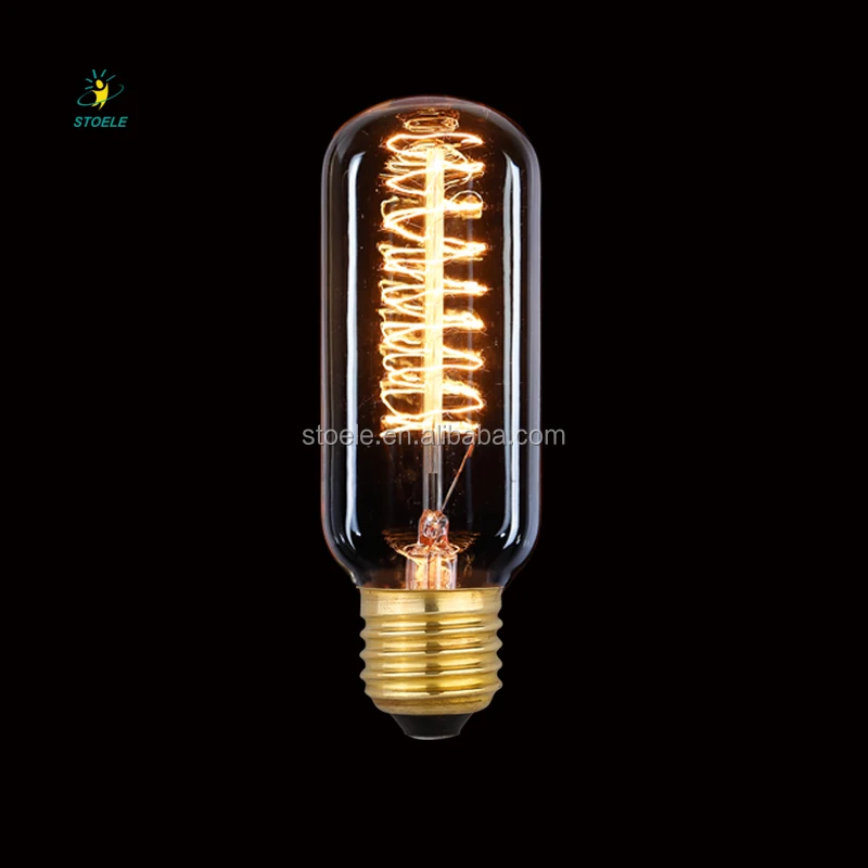 Decorative Bulbs Warm White Mains 240V Edison Screw 40WATT Classic Incandescent Dimmable Lamps 2 Pack 40W ES E27 Antique T45-DIA Light Bulbs 120 Lumen 