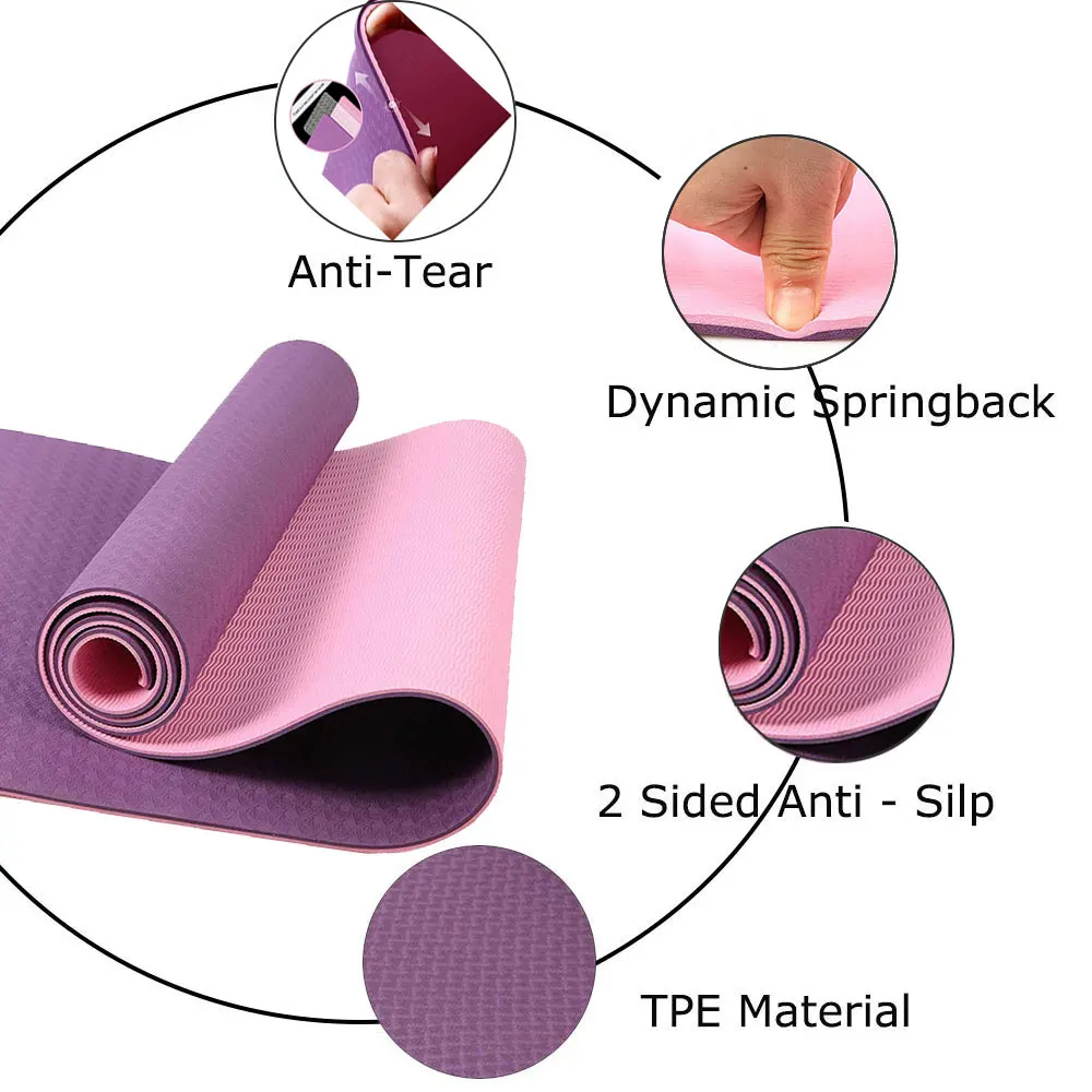 Wholesale Eco Friendly Custom Printing Double Layer Tpe Yoga Mat For Free Sample Buy Tpe Yoga