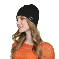 

Wholesale Knit Wireless Headphone Black V4.2 Beanie Hat