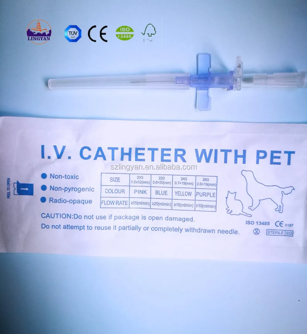 Veterinary I.v. Catheters Iv Catheter For Animal Use Cat Dog Medical