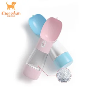 Image of MZ-PB003 New Design with 258ml Water + 200ml Food Capacity Muti-funtions Portable Dog Travel Water Bottle