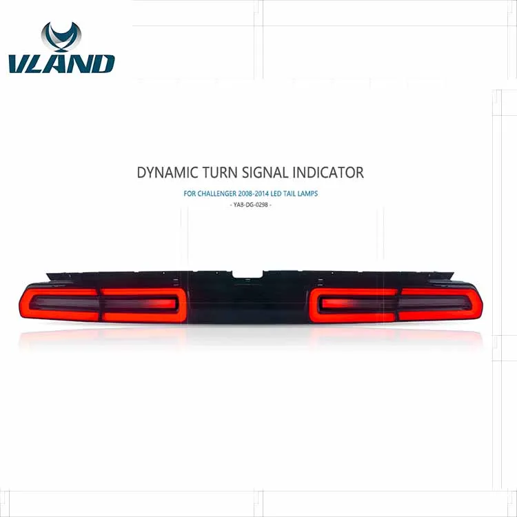 Vland Car Lamp Factory For Dodge Challenger 2008-2014 Full-LED Taillights Plug And Play For Challenger Coupe LED Taillight