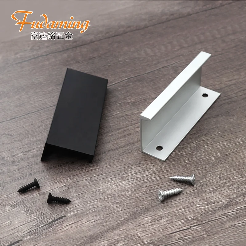 
Hot Sale modern simple aluminum alloy invisible hidden handle for drawer wardrobe cabinet length customizable 