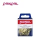 BSCI factory hot sale 30pcs of 1-Inch brass plated iron semi-round head common wire nails with single plastic PS box
