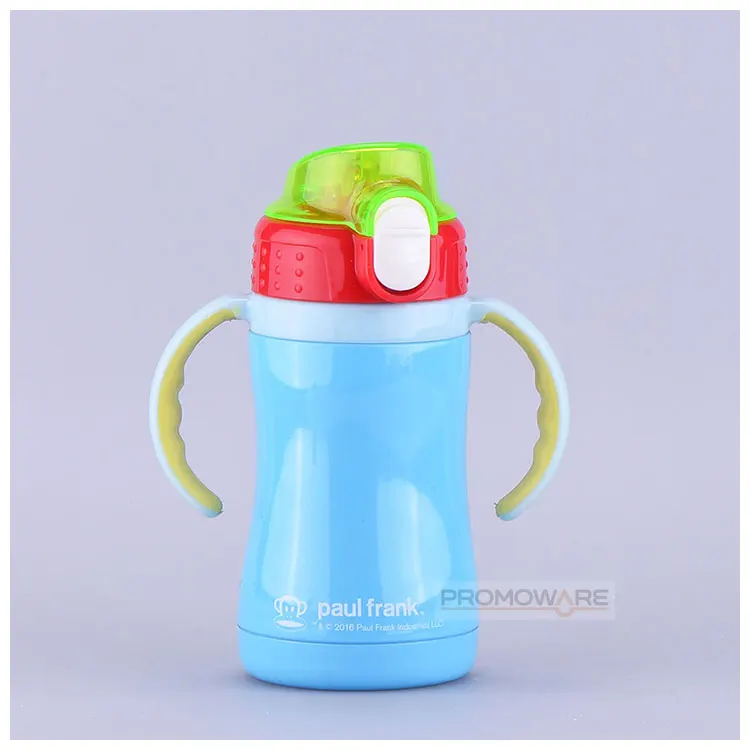 Double Layer Stainless Steel Children Cup Kids Two Handle Cup For