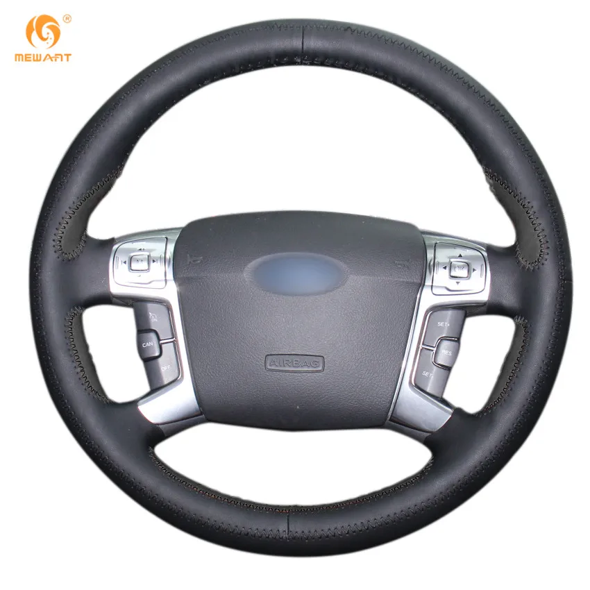 

Hand Sewing Black Artificial Leather Steering Wheel Cover for Ford Mondeo Mk4 2007 2008 2009 2010 2011 2012 2013 2014