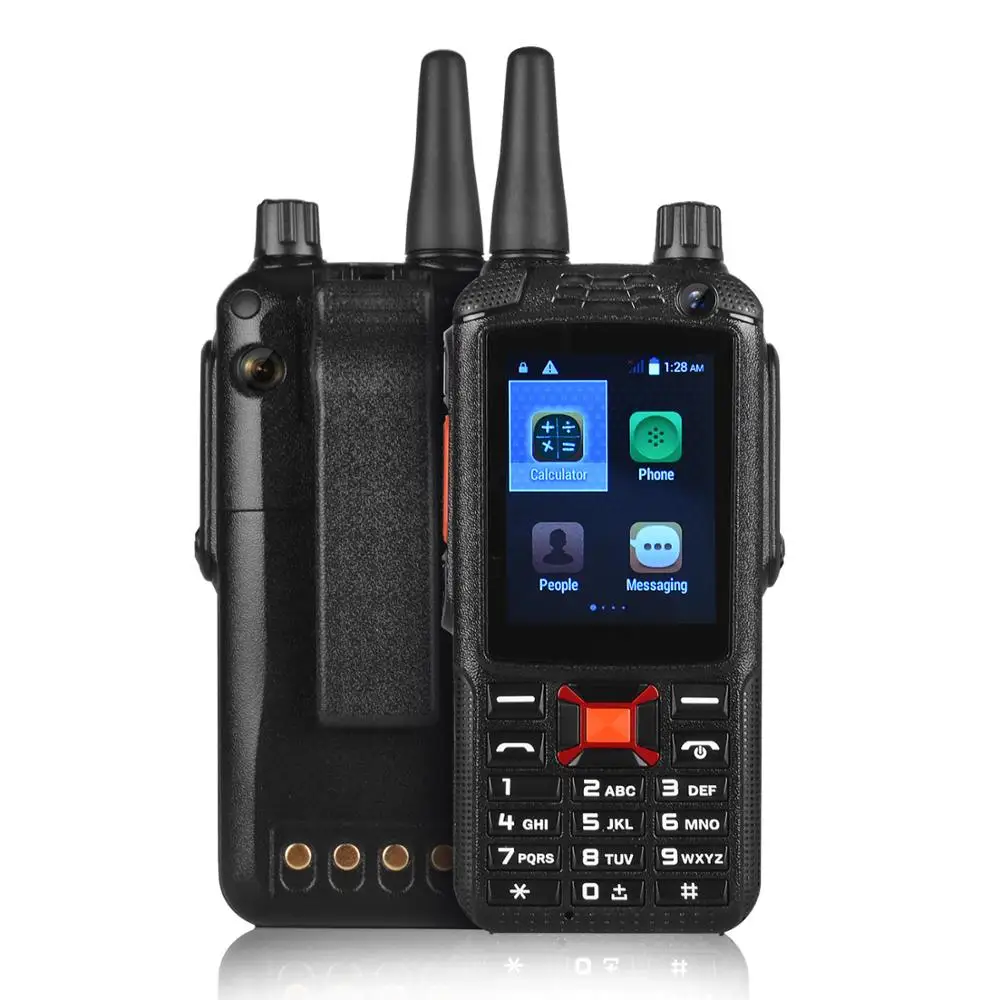 

F22 dual sim android smart gsm walkie talkie phone with sim card two way radio 2G/3G wifi network radio talkie walkie SOCOTRAN, Black