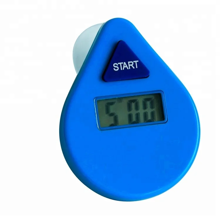 Water Drop Shape Waterproof Lcd Digital Display Countdown Shower Timer