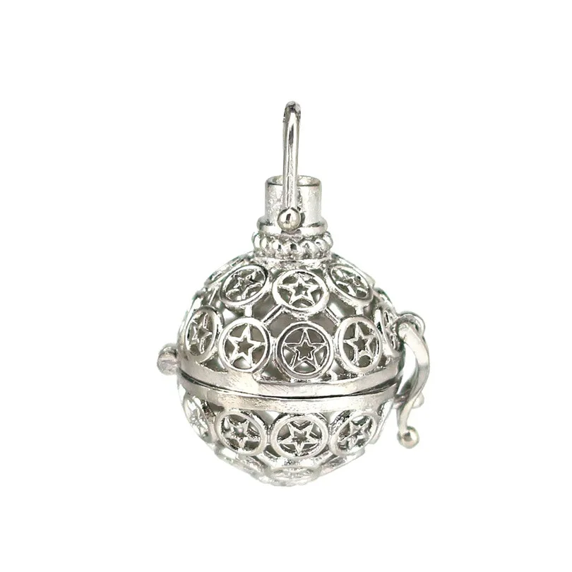 

Key Jewelry Making Supplies Silver Plated Bead Cage Pendant - Add Your Own Pearls, Stones, Rock to Cage,Add Perfume and Essentia