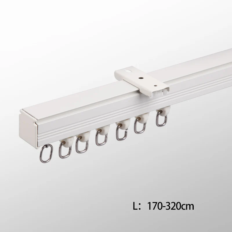 

No need to measure size retractable extendable telescopic adjustable curtain track