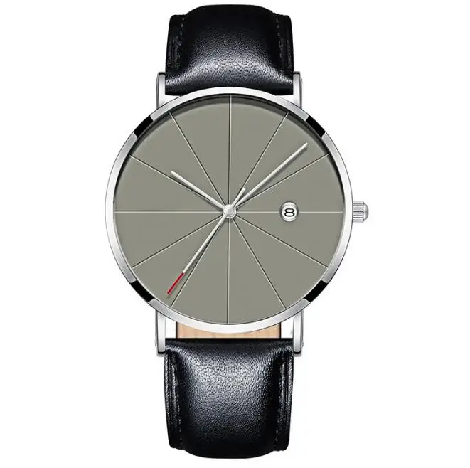 

High Business No Logo High Guality Leather Strap Men's Watch, Picture