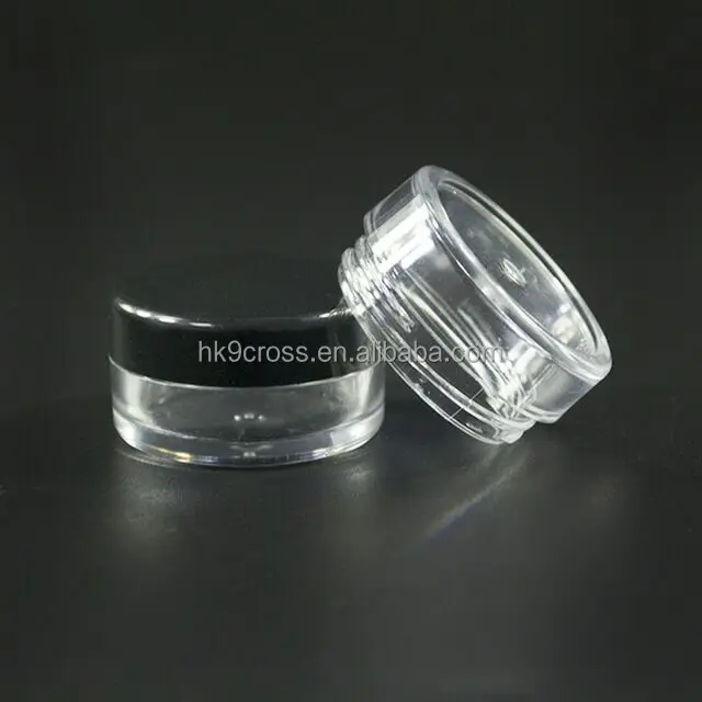 
3ml sample travel jars facial, eye, mask cream container 3g small pet plastic jar 