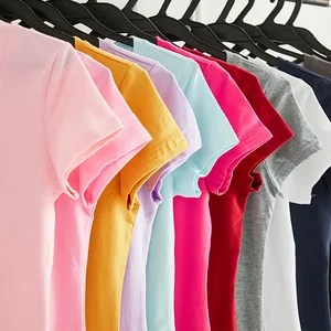 Bangladesh Factory Direct Wholesale OEM Service Design Candy Color Summer 100% Custom Woman T-shirts Bangladesh Factory Direct Wholesale OEM Service Design Candy Color Summer 100% Custom Woman T-shirts
