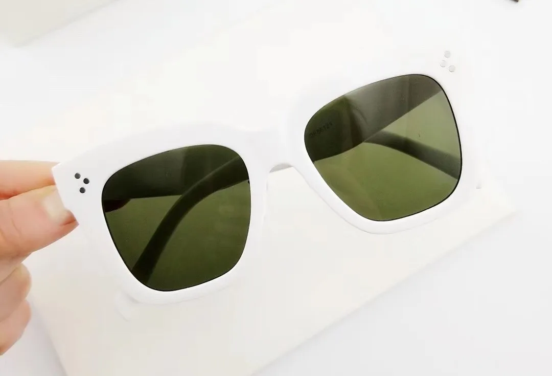 New Fashion Oversized Square White Frame Sunglasses Brand Designer