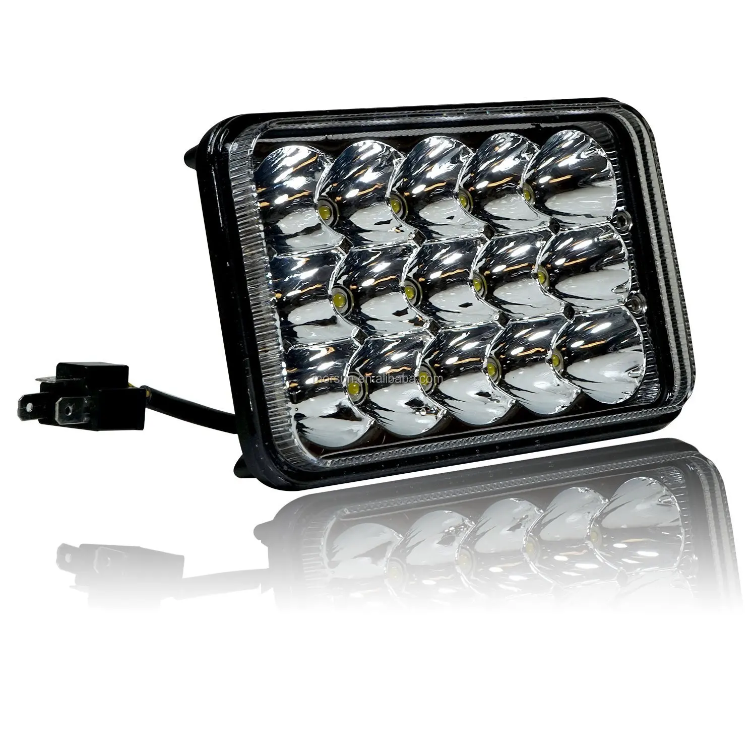 фара rigid для квадроцикла. фара доп. фара светодиодная 24в 2700lm. 7x6 led headlight. квадратные диодные фары.