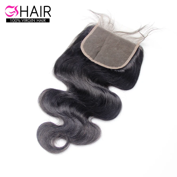 

Wholesale brazilian virgin human hair loose body wave 5x5 lace closure for black women, Natural color
