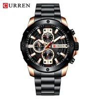 

CURREN 8336 Men Newest Classic Japan Quartz Wristwatch Stainless Steel Six Needle Dial Calendar Chronograph Watch