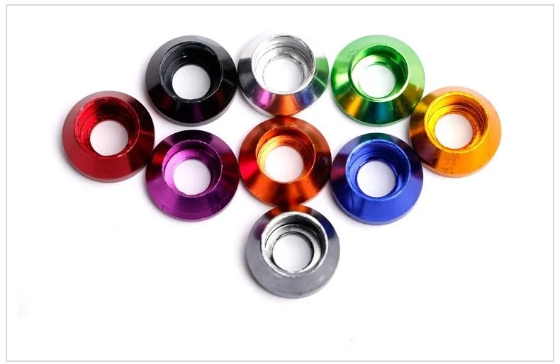 Color Anodized M3 Aluminum Countersunk Fender Washer - Buy Fender ...